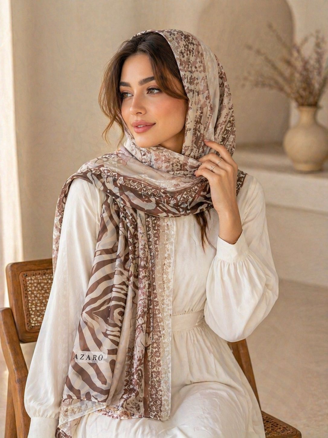 Abstract Zebra Scarf