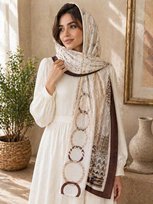 Earthy Geometry Scarf